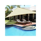 Kép 3/8 - Vízálló prémium napvitorla világos homok színben 3X3X3 méter