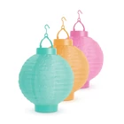 Kép 1/5 - Napelemes lampion (színes, hidegfehér LED, 21 cm)