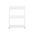 Kép 4/6 - Mobil konyhai polc kerekeken - fehér