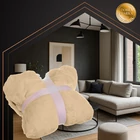 Kép 5/8 - Óriás bézs kapucnis pulóver