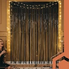 Kép 7/7 - Dekoratív függöny 2x1m fekete