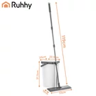 Kép 31/36 - Kétkamrás felmosó szett 11 L vödörrel és mopfejekkel