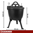 Kép 15/21 - Zománcozott öntöttvas bogrács 8 L