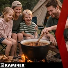 Kép 8/22 - Zománcozott öntöttvas bogrács 10L