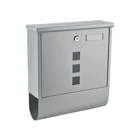 Kép 5/6 - Kültéri szürke postaláda
