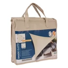 Kép 1/8 - Háromszög alakú napvitorla 3,6x3,6 m homok színben