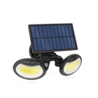 Kép 1/3 - Mozgásérzékelős szolár reflektor (forgatható fejjel, 2 COB LED)