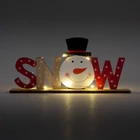 Kép 2/2 - LED-es karácsonyi polcdísz (hóemberes, 24 x 4 x 11 cm)
