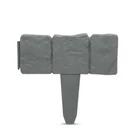 Kép 2/2 - Virágágyás / gyepszegély (4 darabos csomag, 25 x 22,5 cm, műanyag)