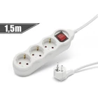 Kép 1/2 - 3-as elosztó kapcsolóval (250 V 10 / 16 A, 1,5 méter)