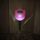 Kép 2/2 - LED-es napelemes tulipánlámpa (30 cm)