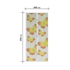 Kép 3/4 - Mágneses szúnyogháló függöny ajtóra (100 x 210 cm, sárga pillangós)