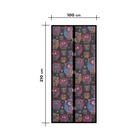 Kép 4/5 - Mágneses szúnyogháló függöny ajtóra (100 x 210 cm, baglyos)