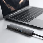 Kép 1/4 - Multifunkciós USB Hub - HDMI + Type-C 3.0 - 3xUSB-A, 1xType-C - 5 Gbps, 100 W - fekete