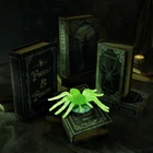 Kép 1/3 - Halloween-i foszforeszkáló dekoráció - pók - tapadókorongos - 8 x 5 cm - 4 db / csomag