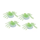 Kép 2/3 - Halloween-i foszforeszkáló dekoráció - pók - tapadókorongos - 8 x 5 cm - 4 db / csomag