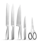 Kép 2/5 - Kés készlet tartóval - 7 részes - rozsdamentes acél