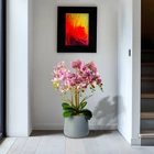 Kép 1/2 - Műnövény dekoráció - orchidea - lila - 83 cm