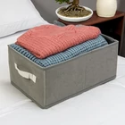 Kép 1/4 - Szövet tárolódoboz - 38,5 x 24 x 16,5 cm - szürke