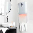 Kép 1/7 - Fali hősugárzó törölközőtartóval - 800/2000W - 240V - fehér