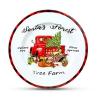 Kép 2/2 - Karácsonyi tálca - fém - autós - fehér - 33 cm