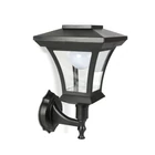 Kép 4/5 - LED-es szolár lámpa - fali - 21 x 21 cm - 8 LED - fekete - melegfehér