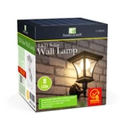 Kép 5/5 - LED-es szolár lámpa - fali - 21 x 21 cm - 8 LED - fekete - melegfehér