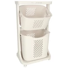 Kép 2/12 - Két szintes gurulós tároló kocsi játékokhoz és ruhákhoz