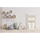 Kép 12/12 - Két szintes gurulós tároló kocsi játékokhoz és ruhákhoz