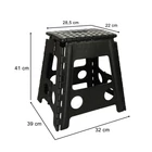 Kép 7/7 - Csúszásmentes összecsukható szék 39cm fekete
