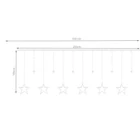 Kép 10/10 - 138 LED-es csillag fényfüzér - meleg fehér