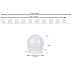 Kép 11/11 - Tükör/fésülködőasztal LED lámpák - 10 db.