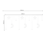Kép 15/15 - Fényfüggöny 138 LED USB- hideg fehér