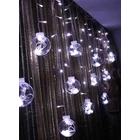 Kép 6/15 - Gömb LED fényfüggöny (108LED, USB, hideg fehér)