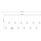 Kép 15/15 - Gömb LED fényfüggöny (108LED, USB, hideg fehér)