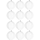 Kép 12/18 - Átlátszó karácsonyi függődísz, gömb, 8cm, 12db 