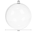 Kép 17/18 - Átlátszó karácsonyi függődísz, gömb, 8cm, 12db 