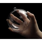 Kép 5/18 - Átlátszó karácsonyi függődísz, gömb, 8cm, 12db 