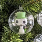 Kép 8/18 - Átlátszó karácsonyi függődísz, gömb, 8cm, 12db 