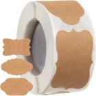 Kép 1/15 - Öntapadós barna címkék (300 db)