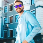 Kép 13/14 - Tükörlencsés napszemüveg (kék)