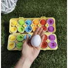 Kép 7/8 - Szortírozó puzzle tojás egy kerékben / extrudáló készlet