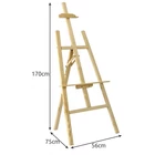 Kép 12/12 - Fa festőállvány - 170 cm