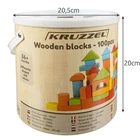 Kép 3/13 - Fa építőkocka készlet + szortírozó - 100 db