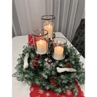 Kép 9/9 - Dekoratív koszorú karácsonyi hóval