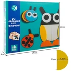 Kép 4/13 - Fa logikai rejtvény - állatok geometriai ábrái