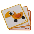 Kép 6/13 - Fa logikai rejtvény - állatok geometriai ábrái