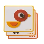 Kép 9/13 - Fa logikai rejtvény - állatok geometriai ábrái