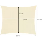 Kép 3/12 - Napvitorla 3x2m bézs