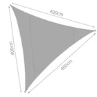 Kép 3/12 - Napvitorla 4x4x4m szürke 